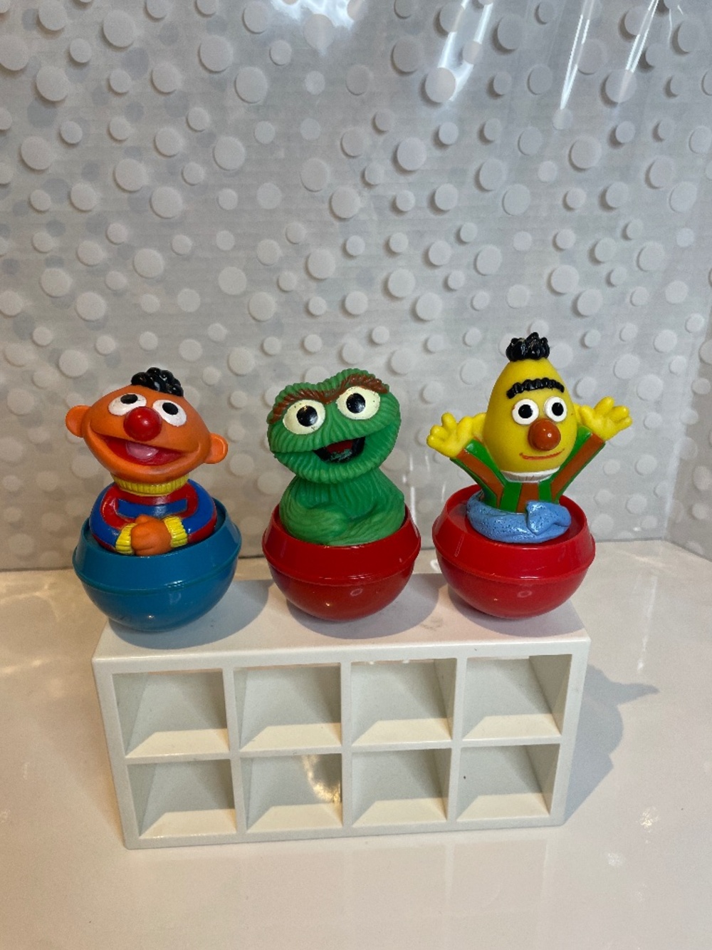 Vintage Sesame Street Ilco Roly Poly toy bundle